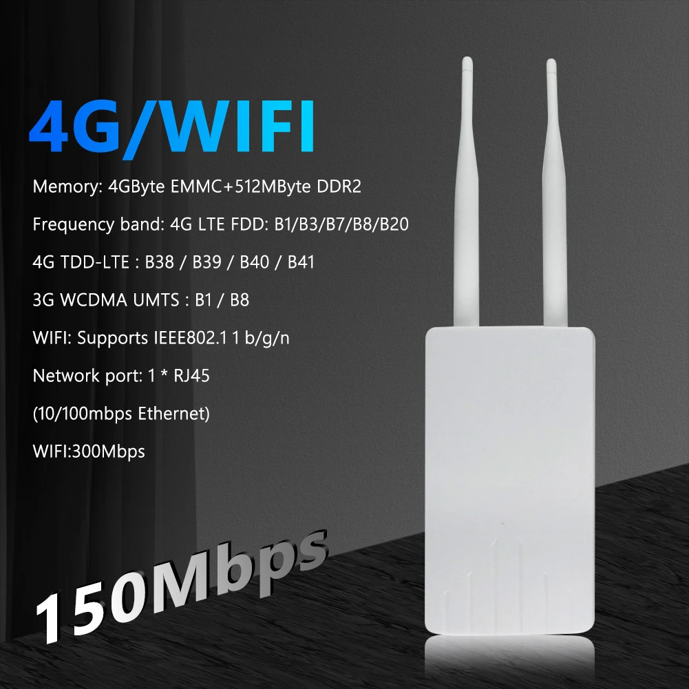 H905 Outdoor Router External Dual Antenna 4G 300Mbps Network Router Strong Signal EU Plug Plug and Play for Business Trip Office
H905 Outdoor Router External Dual Antenna 4G 300Mbps Network Router Strong Signal EU Plug Plug and Play for Business Trip Office