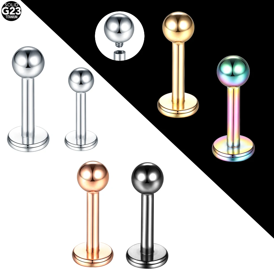 1PC Implant Titanium Internally Thread Labret Lip Stud Ear Cartilage Tragus Helix Piercing Lobe Earrings 14G 16G Body Jewelry
1PC Implant Titanium Internally Thread Labret Lip Stud Ear Cartilage Tragus Helix Piercing Lobe Earrings 14G 16G Body Jewelry