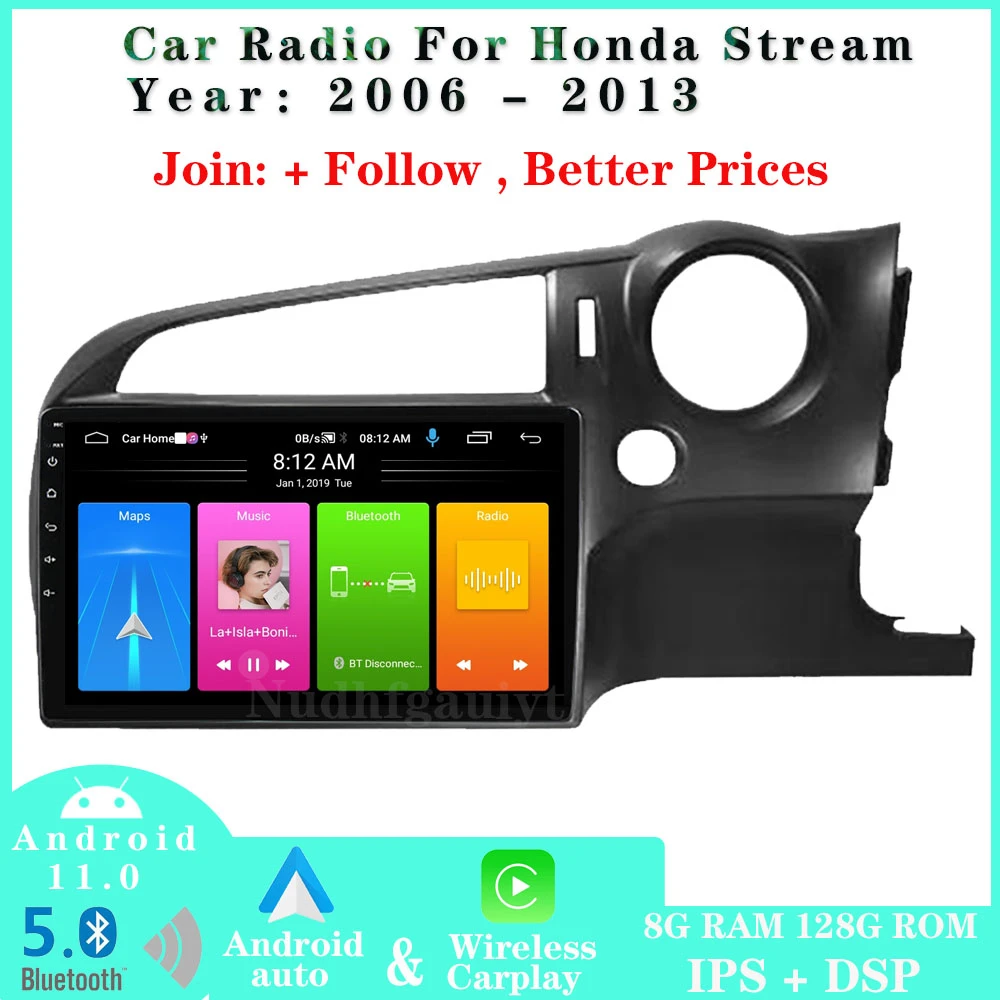 For Honda Stream 2006-2013 Android 11 Radio Car Video System Bluetooth Multimedia Player WIFI GPS Navigation Wireless Carplay
For Honda Stream 2006-2013 Android 11 Radio Car Video System Bluetooth Multimedia Player WIFI GPS Navigation Wireless Carplay