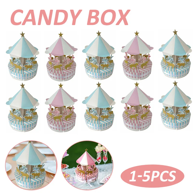 5-1pcs Gift Box Packaging Box Carousel Shape Candy Box Bag DIY Wedding Birthday Party Favor Boxes Christmas Supplies
5-1pcs Gift Box Packaging Box Carousel Shape Candy Box Bag DIY Wedding Birthday Party Favor Boxes Christmas Supplies