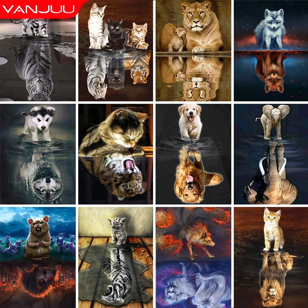 Diamond Mosaic 5D Cat Dog Full Square Diamond Embroidery Animals Reflection Pictures Diy Full Drill Rhinestone Painting
Diamond Mosaic 5D Cat Dog Full Square Diamond Embroidery Animals Reflection Pictures Diy Full Drill Rhinestone Painting