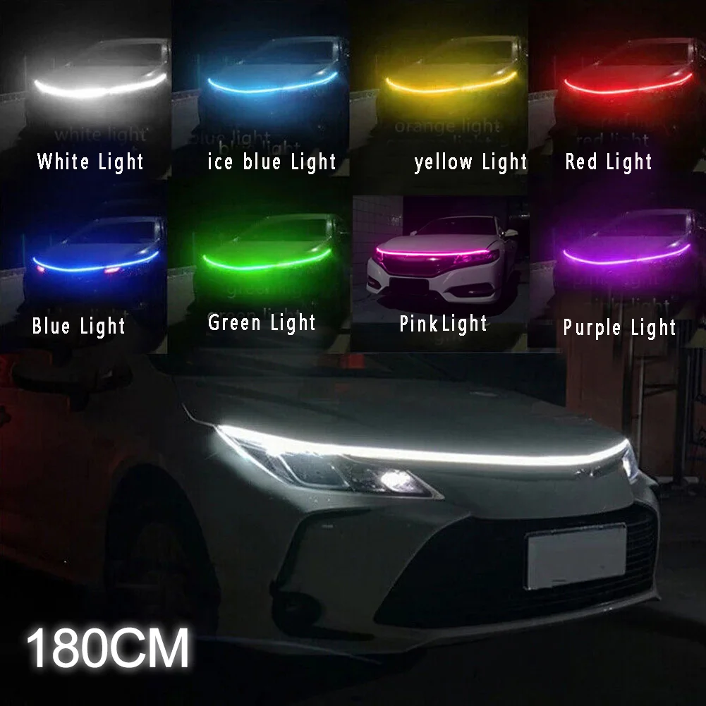 1x Universal 180cm 12V Car Hood LED Daytime Running Light Strip Waterproof Flexible Lamp DRL 8 Colors Signal Light High Quality
1x Universal 180cm 12V Car Hood LED Daytime Running Light Strip Waterproof Flexible Lamp DRL 8 Colors Signal Light High Quality
