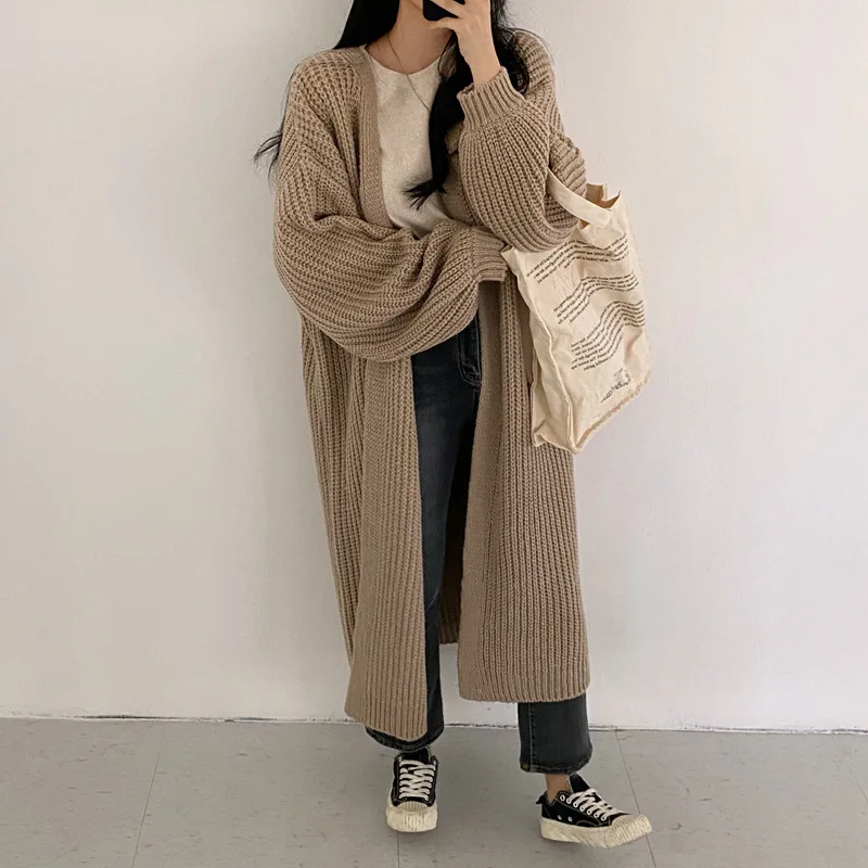 Fashion Long Cardigan Sweater Women's 2021 Autumn Winter New Warm All-match Sweater Long Coat Sweater
Fashion Long Cardigan Sweater Women's 2021 Autumn Winter New Warm All-match Sweater Long Coat Sweater