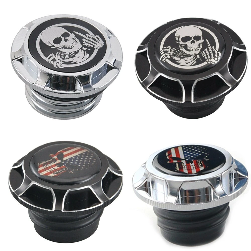 

Motorcycle Skull Oil Tank Gas Fuel Cap Decoration Cover Fit for Harley Sportster XL 1200 883 X48 Dyna Softail Touring FLHR