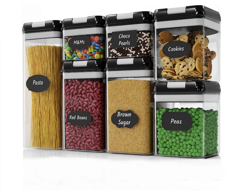 7pcs Airtight Food Storage Container Set Kitchen Pantry Containers with Labels Marker Spoon food food food food
7pcs Airtight Food Storage Container Set Kitchen Pantry Containers with Labels Marker Spoon food food food food