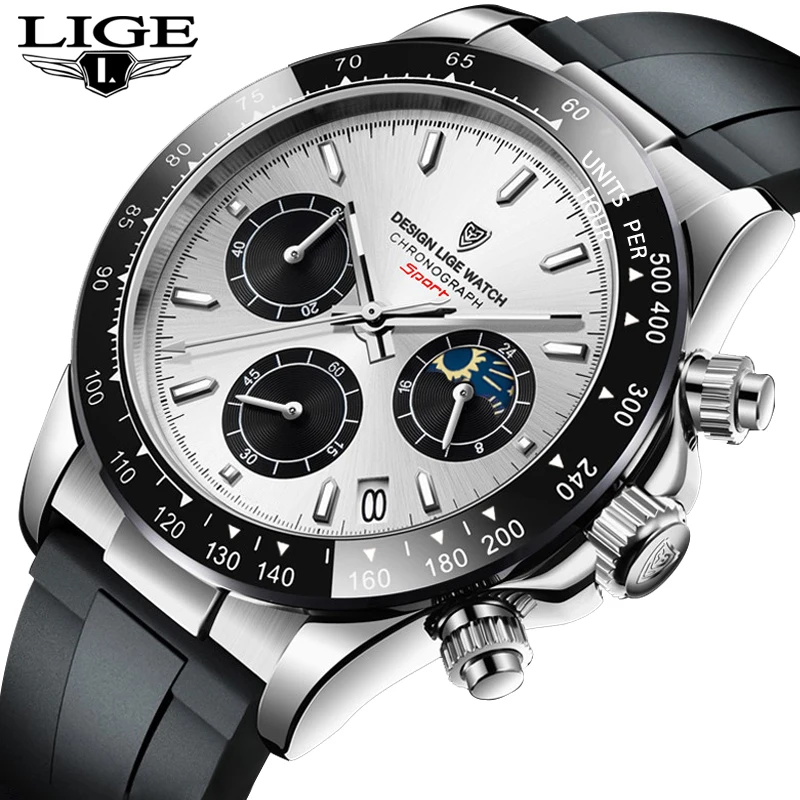 LIGE Luxury Brand Watch Men Casual Quartz Chronograph Wrist Watch for Men Silicone Band Sport Waterproof Clock Relogio Masculino
LIGE Luxury Brand Watch Men Casual Quartz Chronograph Wrist Watch for Men Silicone Band Sport Waterproof Clock Relogio Masculino