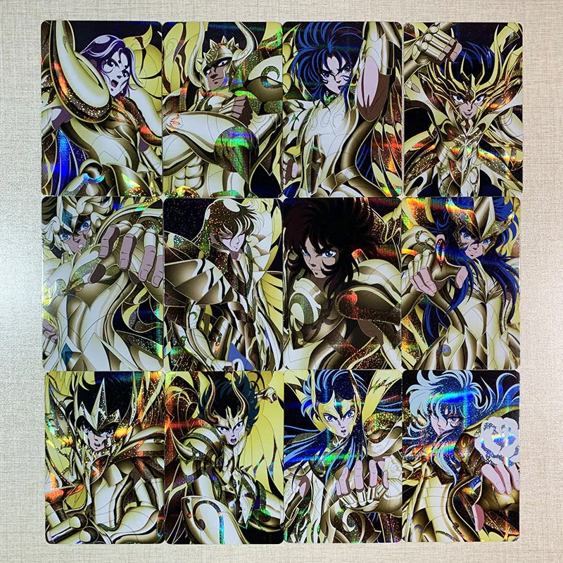 12 шт. DIY аниме Saint Seiya: Soul of Gold, Редкие коллекционные персонажи, золотые Saint, Детские хобби, игрушки, подарок на день рождения, открытка
12 шт. DIY аниме Saint Seiya: Soul of Gold, Редкие коллекционные персонажи, золотые Saint, Детские хобби, игрушки, подарок на день рождения, открытка