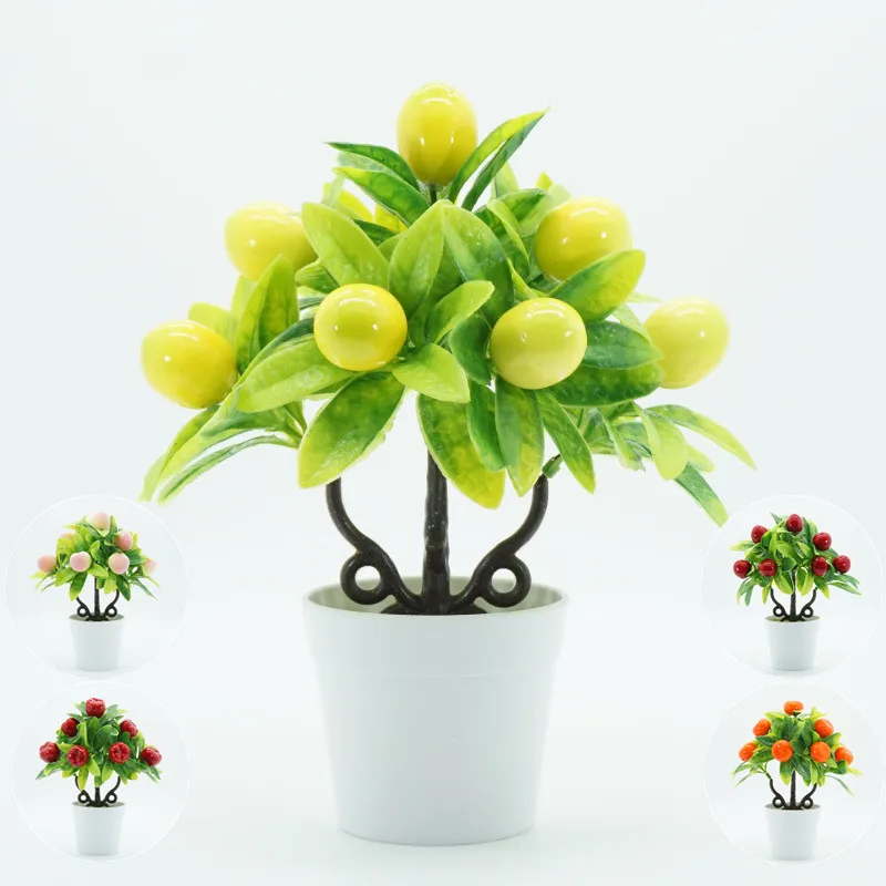 Simulation Fruit Apple Orange Tree Small Bonsai Artificial Potted Flowers Fake Green Plant For Interior Home Desktop Decoration
Simulation Fruit Apple Orange Tree Small Bonsai Artificial Potted Flowers Fake Green Plant For Interior Home Desktop Decoration