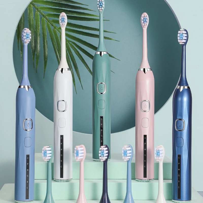 Smart Sonic Electric Toothbrush USB Charger Adults Ultrasonic Tooth Brushes Teeth Whitening IPX7 Waterproof 5 Replacement Heads
Smart Sonic Electric Toothbrush USB Charger Adults Ultrasonic Tooth Brushes Teeth Whitening IPX7 Waterproof 5 Replacement Heads