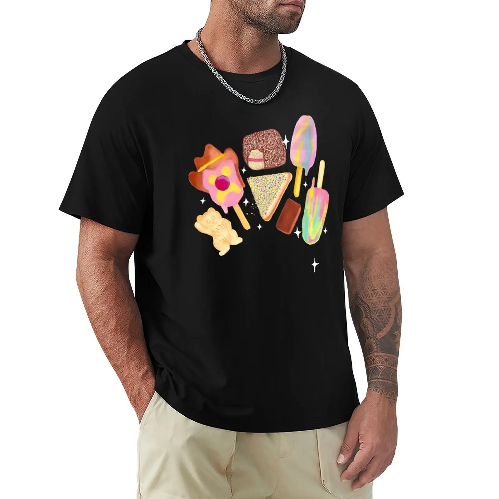 

Aussie Treats - Cosmic T-Shirt Oversized t-shirt Shirts Graphic Tees Short Sleeve Mens Tall T Shirts
