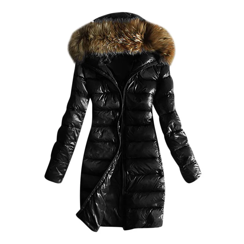 Casual Cotton Jackets Overcoat Female Outwear Warm Fur Collar Hoodie Parka Coat Women Winter Brown Hooded Coats Slim Fit Jacket
Casual Cotton Jackets Overcoat Female Outwear Warm Fur Collar Hoodie Parka Coat Women Winter Brown Hooded Coats Slim Fit Jacket