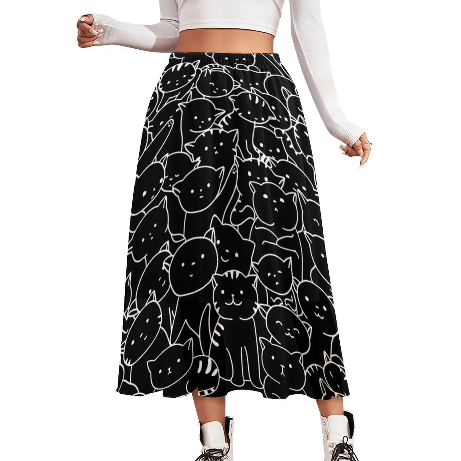 Cat Meme Print Skirt Huge Pile Of Cute Cats Cute Long Skirts Summer Harajuku Elastic Waist Chiffon Pattern Big Size A-line Skirt
Cat Meme Print Skirt Huge Pile Of Cute Cats Cute Long Skirts Summer Harajuku Elastic Waist Chiffon Pattern Big Size A-line Skirt