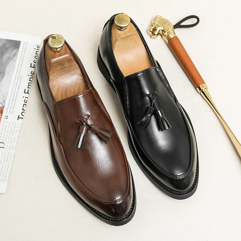 Luxury Designer Mens Business Formal Leather Dress Black Brand Casual Shoes Wedding for Men Office Luxury Flats Footwear Loafers
Luxury Designer Mens Business Formal Leather Dress Black Brand Casual Shoes Wedding for Men Office Luxury Flats Footwear Loafers