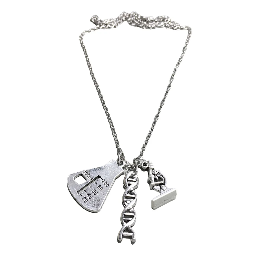 Necklace Microscope Gifts Charm Pendant Jewelrysilver Dna Molecule Science Scientist Keychain Charms Laboratory Serotonin
Necklace Microscope Gifts Charm Pendant Jewelrysilver Dna Molecule Science Scientist Keychain Charms Laboratory Serotonin