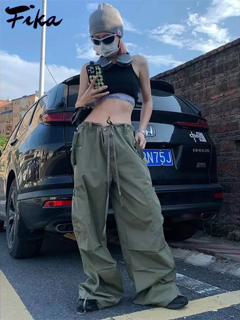 Casual Solid Multi-pocket Cargo Pants Women Vintage Low Waist Pleated Leggings Baggy Pants Y2k Ins Style Fashion Streetwear
Casual Solid Multi-pocket Cargo Pants Women Vintage Low Waist Pleated Leggings Baggy Pants Y2k Ins Style Fashion Streetwear