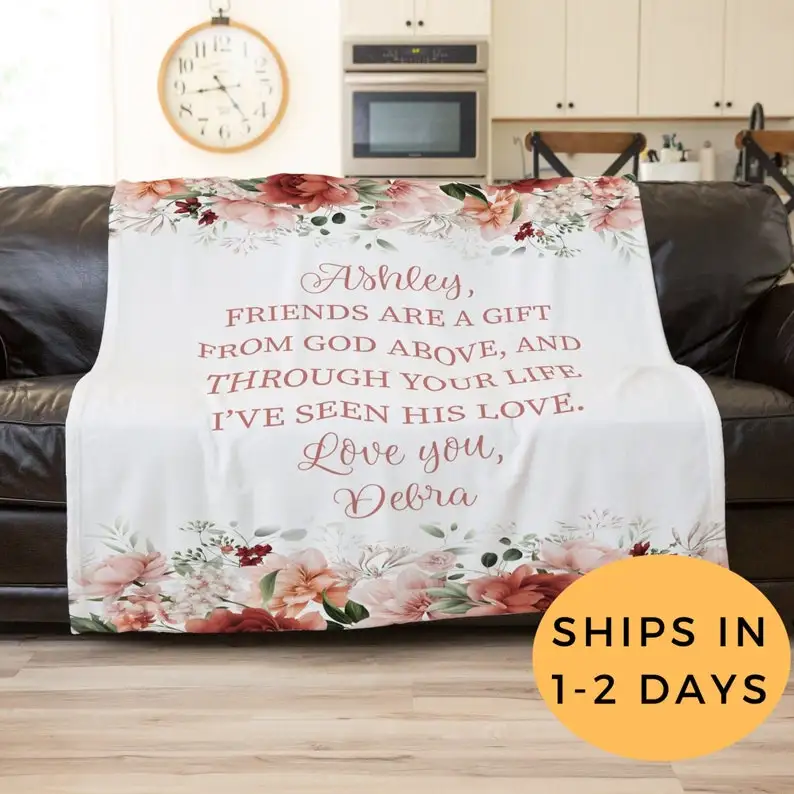 Friend Blanket, Personalized Gifts For Friend Female, Gifts For Best Friend Female, Best Friend Graduation Gift,Housewarming Gif
Friend Blanket, Personalized Gifts For Friend Female, Gifts For Best Friend Female, Best Friend Graduation Gift,Housewarming Gif