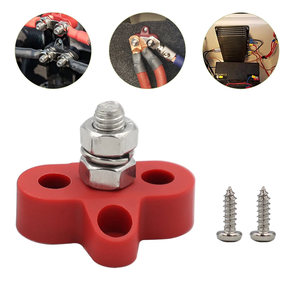 NEW Automotive Power Distribution Block Single 5/16"-M8 or 1/4"-M6 Stud Terminal Battery Junction Post Bus Bar 150A Max 48V DC
NEW Automotive Power Distribution Block Single 5/16"-M8 or 1/4"-M6 Stud Terminal Battery Junction Post Bus Bar 150A Max 48V DC