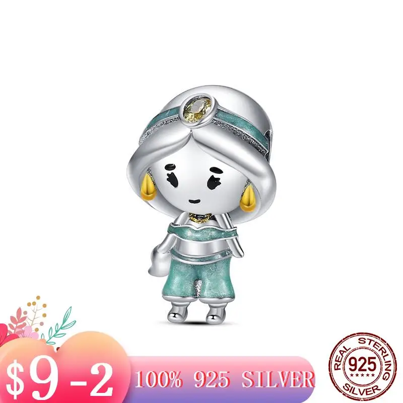 Independent Design 925 Sterling Silver Princess jasmine Charm Fit Original Pandora Bracelet Making Fashion DIY Jewelry For Women
Independent Design 925 Sterling Silver Princess jasmine Charm Fit Original Pandora Bracelet Making Fashion DIY Jewelry For Women