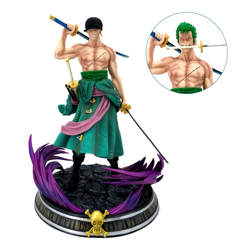 Фигурка Аниме One Piece, 26 см, GK Roronoa Zoro с тремя лезвиями и сменной головой, аниме статуя, экшн-фигурка, Коллекционная модель, детская игрушка 
Фигурка Аниме One Piece, 26 см, GK Roronoa Zoro с тремя лезвиями и сменной головой, аниме статуя, экшн-фигурка, Коллекционная модель, детская игрушка