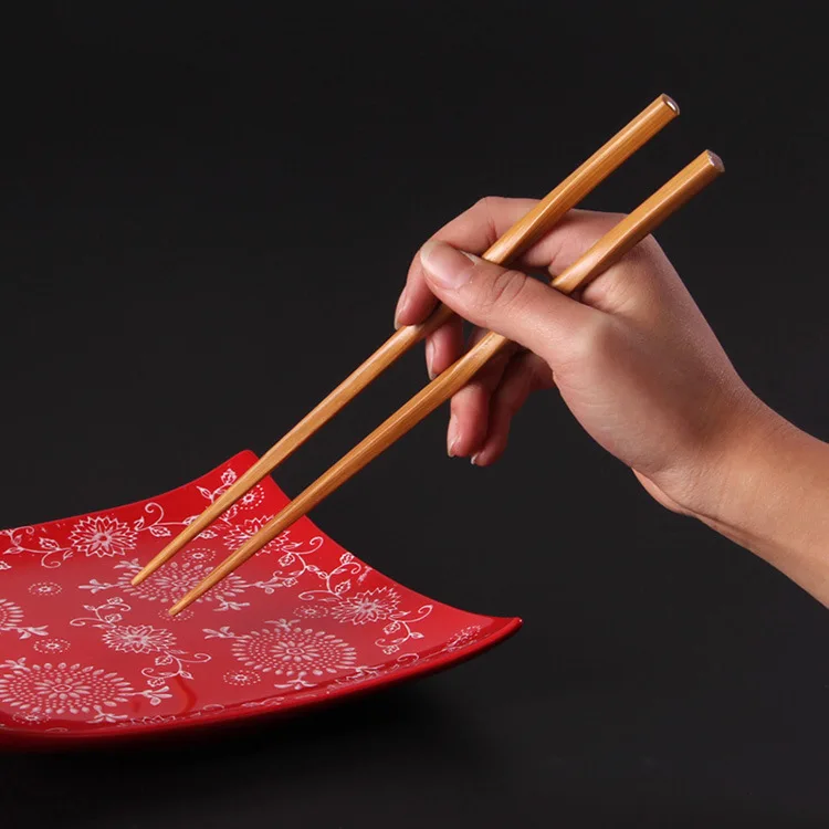 

10/1 Pairs Chinese Natural Wooden Bamboo Chopsticks No Lacquer No Wax Healthy Sushi Rice Chopsticks Hotel Tableware