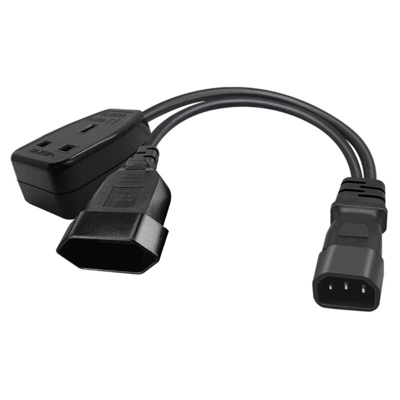 IEC320 C14 to UK+EU4.0mm Y-Type Splitter Cord, IEC 320 C14 Male to UK 13A+EU4.0mm Female Power Adapter Cable
IEC320 C14 to UK+EU4.0mm Y-Type Splitter Cord, IEC 320 C14 Male to UK 13A+EU4.0mm Female Power Adapter Cable