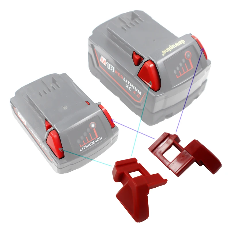 2pcs Button Buckle Milwaukee 18V Li-Ion Battery Plastic Parts Key Case For 5-Cell 10-Cell Battery Model Battery Tool Accessories
2pcs Button Buckle Milwaukee 18V Li-Ion Battery Plastic Parts Key Case For 5-Cell 10-Cell Battery Model Battery Tool Accessories