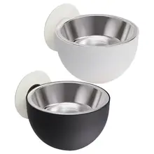 Wall Magnetic Dog Bowl Stainless Steel Round Dog Bowl Cat Bowl Double Vacuum Feeding Pet Bowl Large Capacity Dog Food Water Bowl