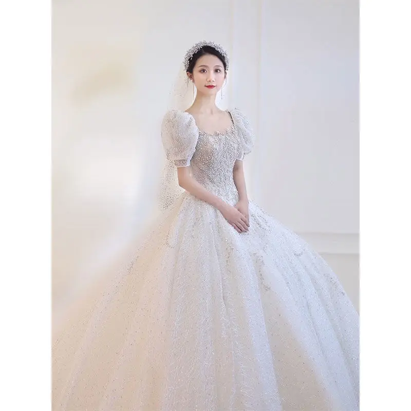2022 Wedding Dress New Bridal Main Yarn Star Sky Big Tail French One Shoulder Palace Style High Grade
2022 Wedding Dress New Bridal Main Yarn Star Sky Big Tail French One Shoulder Palace Style High Grade