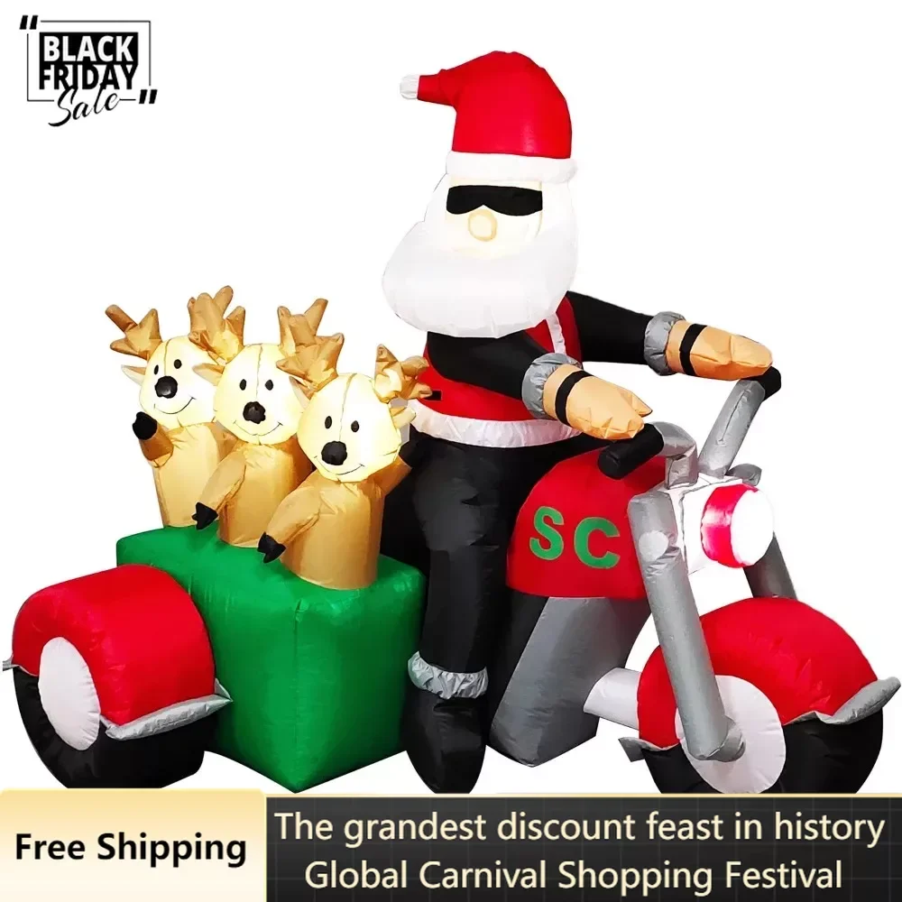 6ft Inflatable Santa on Motorcycle and Reindeer Sidecar W/ Lights Christmas Decoration Free Shipping Decorations Gift Event Home
6ft Inflatable Santa on Motorcycle and Reindeer Sidecar W/ Lights Christmas Decoration Free Shipping Decorations Gift Event Home