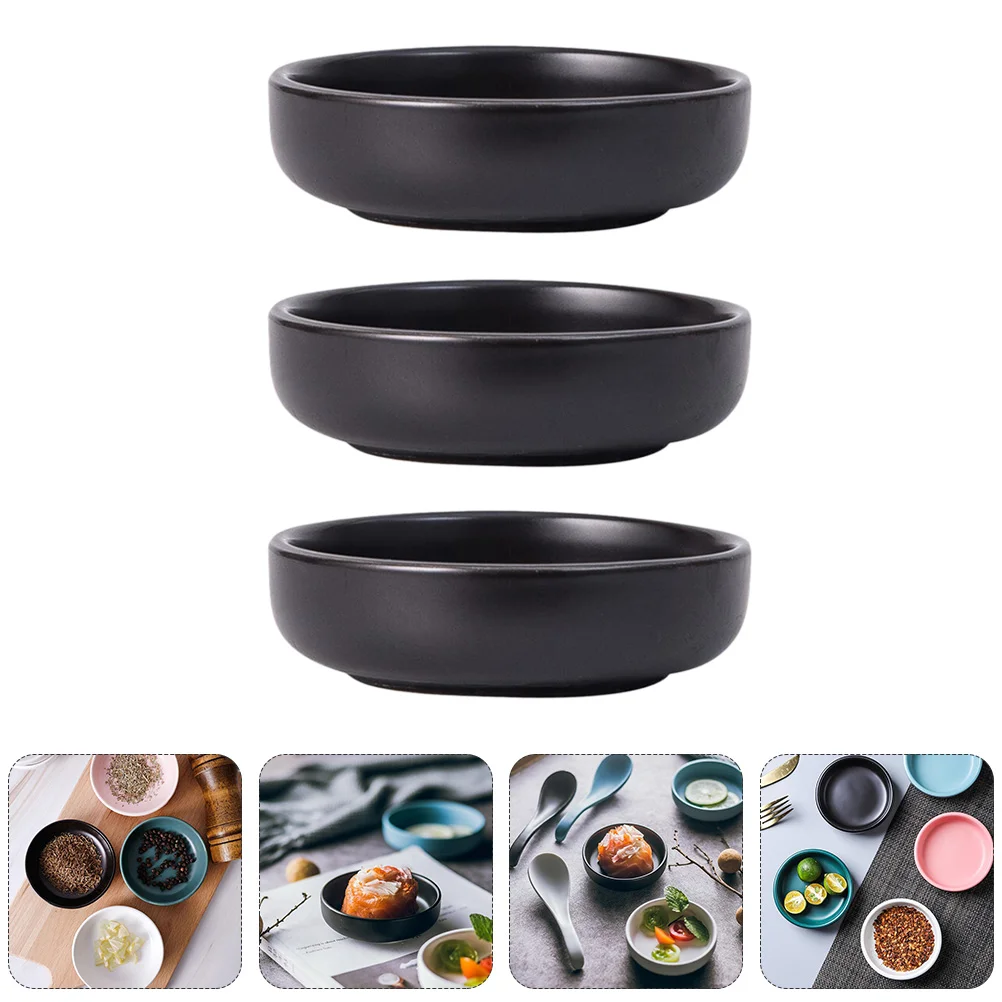 

Набор Десертных Тарелок, 6 шт., набор аксессуаров для гриля, тарелка Ramekins, круглая черная тарелка, японская тарелка для приправ, тарелки для соевого соуса
