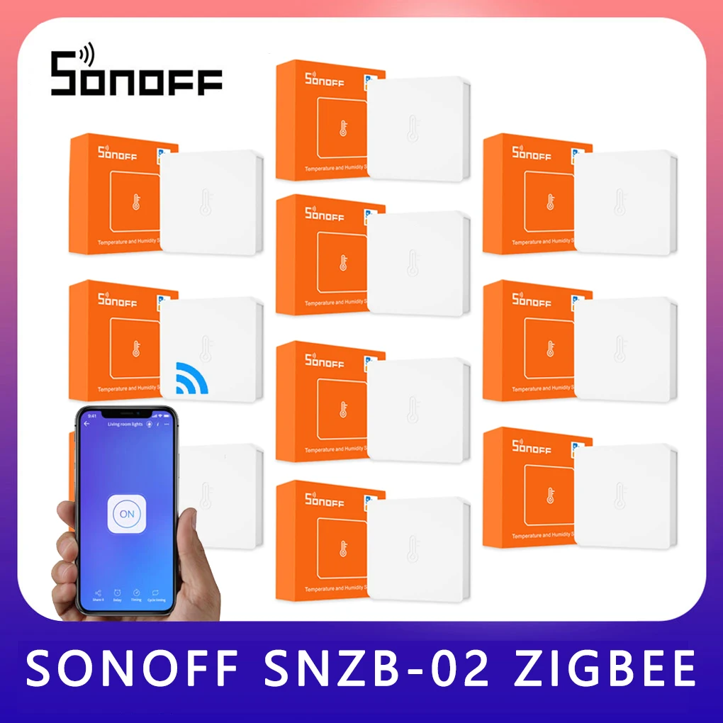 SONOFF Zigbee датчик температуры и влажности SNZB-02 eWeLink приложение монитор ZBBridge работа с Alexa Google Home
SONOFF Zigbee датчик температуры и влажности SNZB-02 eWeLink приложение монитор ZBBridge работа с Alexa Google Home