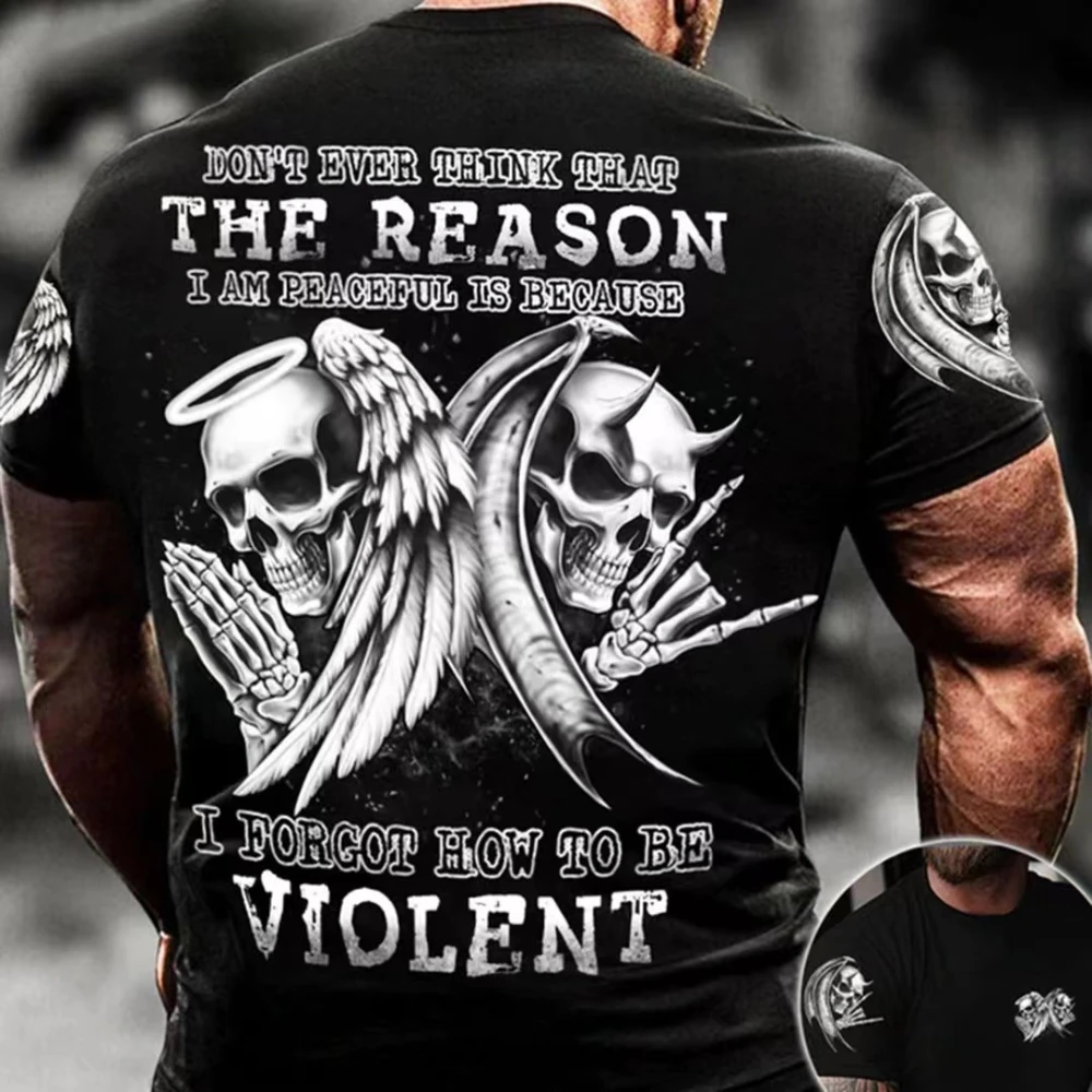 Men's 3D Metal Skull Print Vintage T-shirt, Summer Breathable Round Neck Oversize Clothing, Street Casual Hip-hop Shirt 6XL2022
Men's 3D Metal Skull Print Vintage T-shirt, Summer Breathable Round Neck Oversize Clothing, Street Casual Hip-hop Shirt 6XL2022