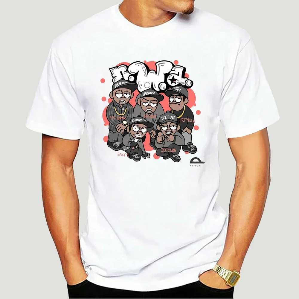 Масса нетто Мужская футболка NWA Ice Dre Eazy E DJ Yella MC Ren рок-группы в стиле хип-хоп 2582X