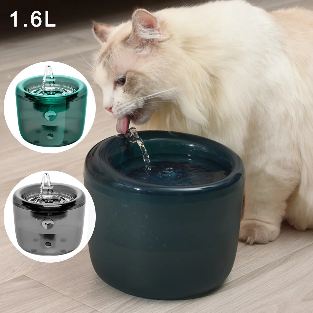 

Automatic Cat Water Fountain Filter Indoor Quiet Transparent Electric Water Dispenser Drinker for Cats Drinking Fountain Bowl