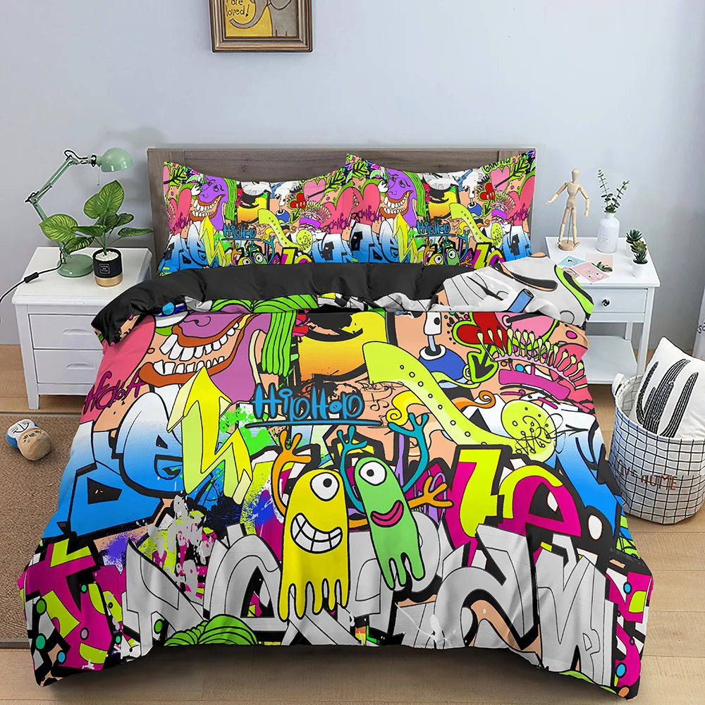Kids Bedding Set Cartoon Graffiti Duvet Cover Sets Bedclothes Bed Set Single Double Queen King Size Quilt Duvet Cover 240x220
Kids Bedding Set Cartoon Graffiti Duvet Cover Sets Bedclothes Bed Set Single Double Queen King Size Quilt Duvet Cover 240x220