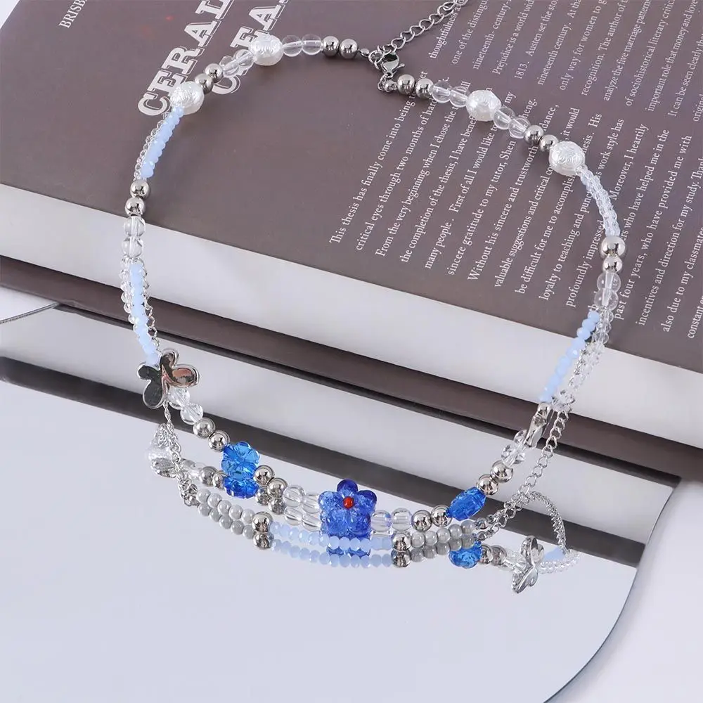 Vintage Sweet Double Layer Butterfly Beaded Pendant Flower Korean Clavicle Choker Neck Jewelry Women Necklace
Vintage Sweet Double Layer Butterfly Beaded Pendant Flower Korean Clavicle Choker Neck Jewelry Women Necklace