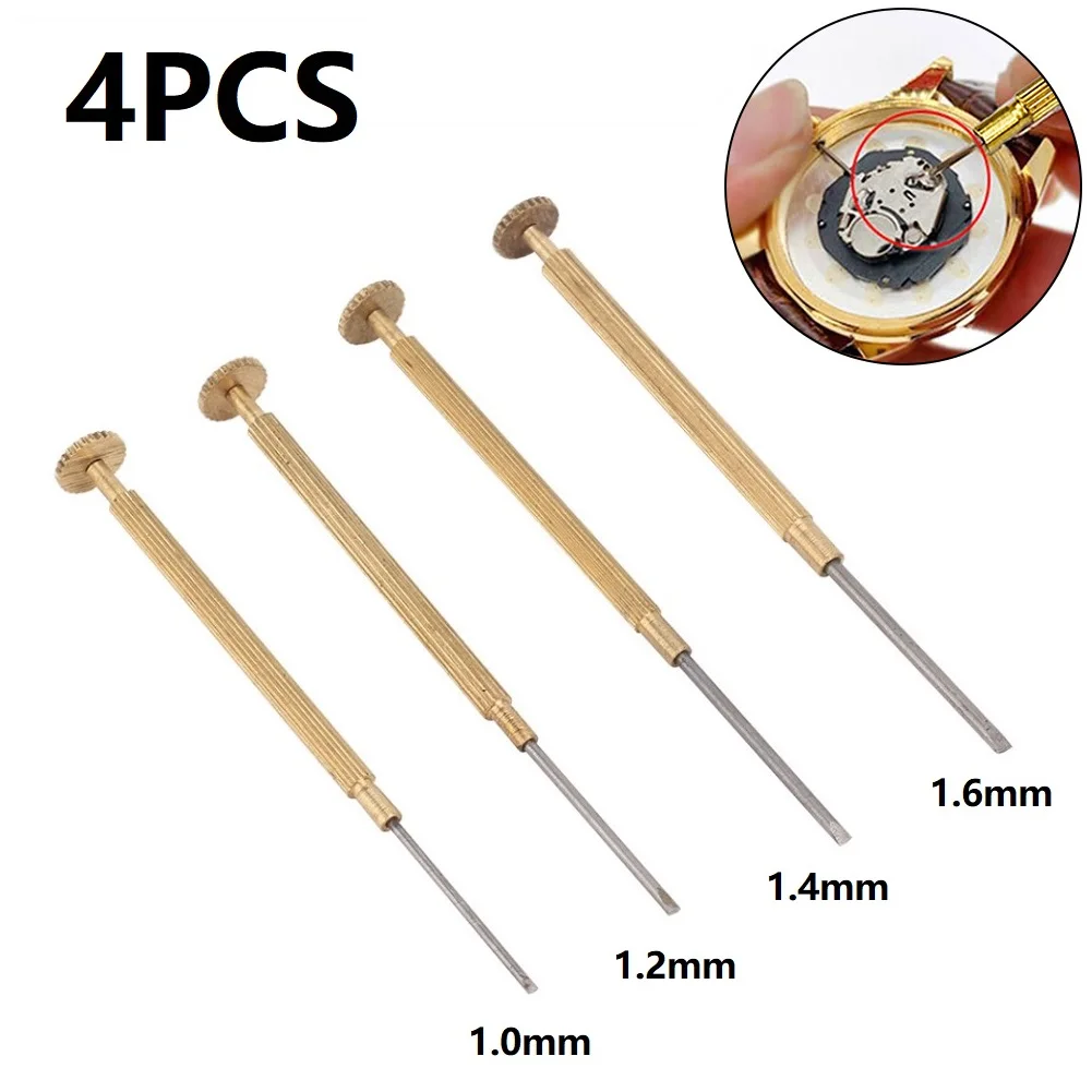 4Pcs 1.0-1.6mm Copper Precise Slot Screwdrivers Flat Blade Watch Phone Repair Tool For Computer Parts Repairing Work Durable
4Pcs 1.0-1.6mm Copper Precise Slot Screwdrivers Flat Blade Watch Phone Repair Tool For Computer Parts Repairing Work Durable