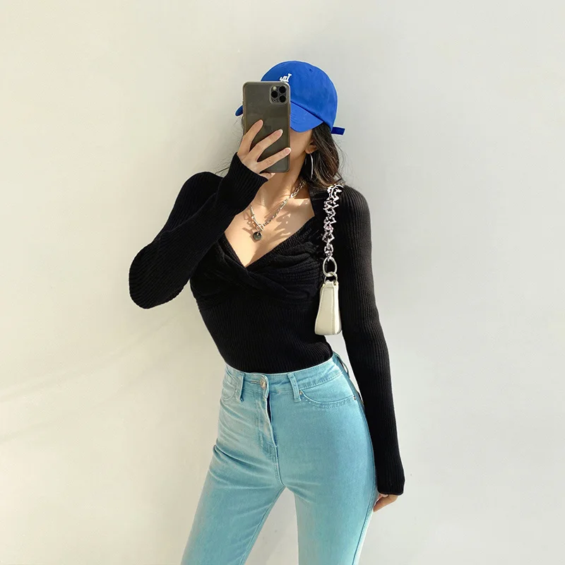 2022 Spring WOMEGAGA New Sexy Hot Girl Style Square Neck Long Sleeve Pleated Knitted Sweater Slim Slim Women's Clothing A8QC
2022 Spring WOMEGAGA New Sexy Hot Girl Style Square Neck Long Sleeve Pleated Knitted Sweater Slim Slim Women's Clothing A8QC