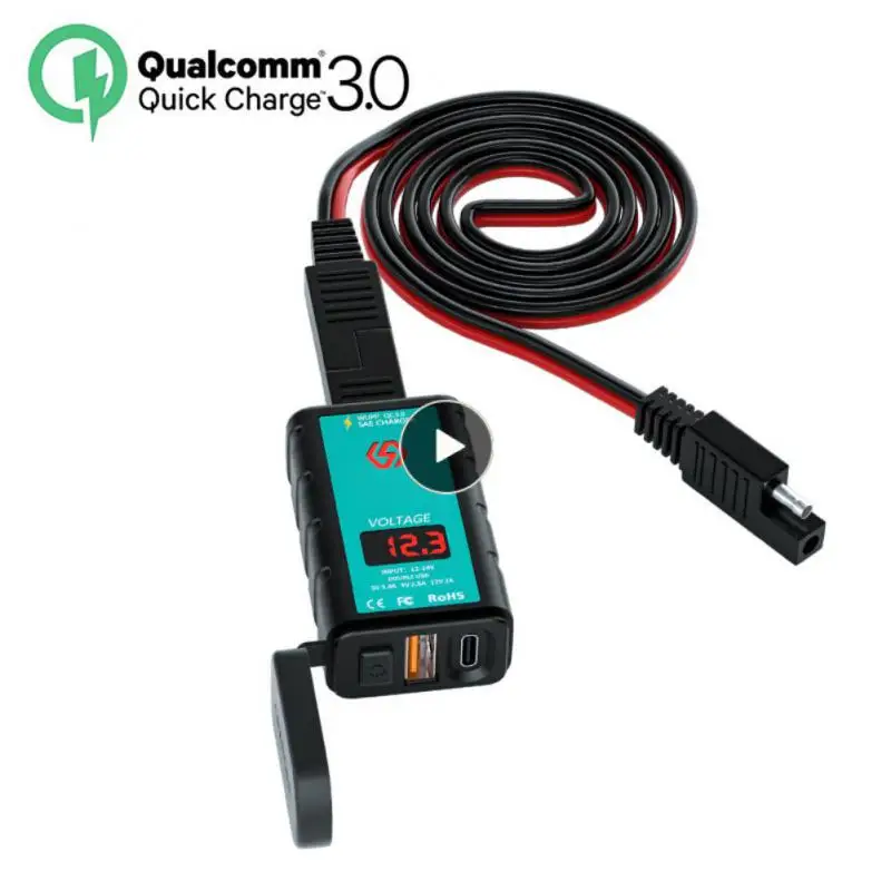 Pd Fast Charging Waterproof Dual Usb Charger Two Installation Methods Voltmeter Motorcycle Quick Disconnect Plug Dc12-24v Type-c
Pd Fast Charging Waterproof Dual Usb Charger Two Installation Methods Voltmeter Motorcycle Quick Disconnect Plug Dc12-24v Type-c