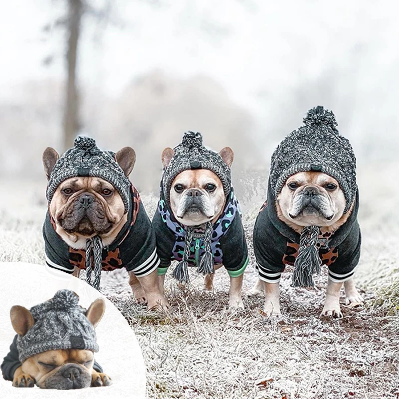 New Winter Warm Dog Hats Windproof Knitting French Bulldog Hat for Dogs Chihuahua Hat Fluffy Ball Puppy Accessories Pet Hat
New Winter Warm Dog Hats Windproof Knitting French Bulldog Hat for Dogs Chihuahua Hat Fluffy Ball Puppy Accessories Pet Hat