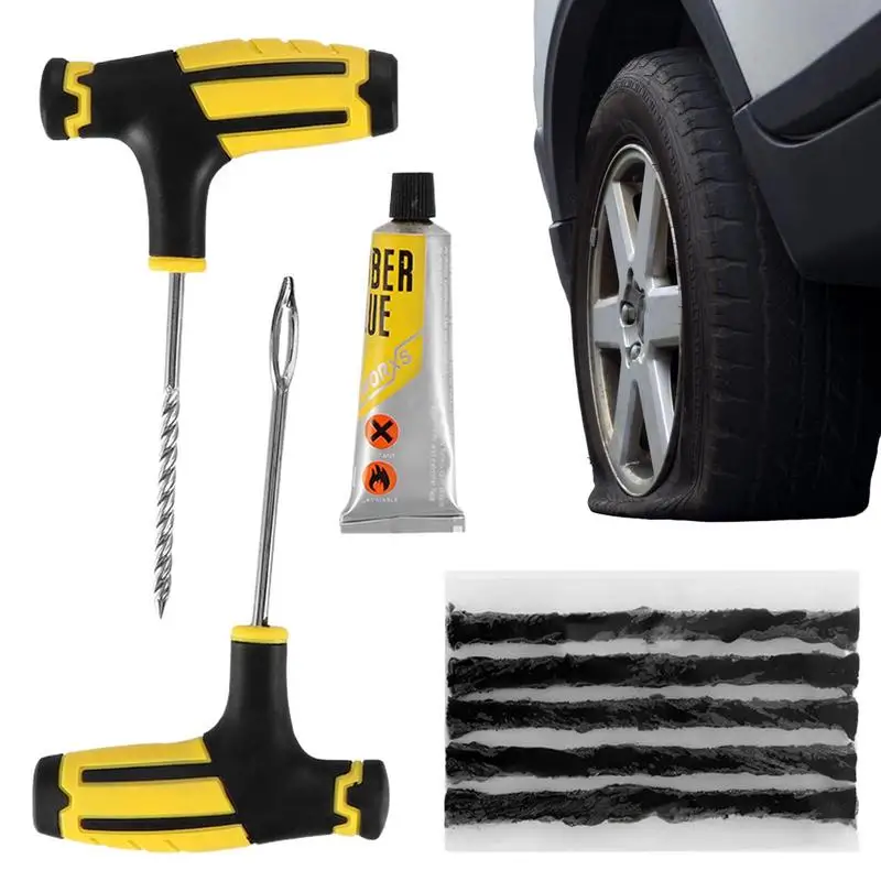 Flat Tire Repair Kit Auto Acuum Tyre Reparing Nail Kit Set Vehicle Rubber Tubeless Tire Repair Tool For Car Wheels Motorcycle
Flat Tire Repair Kit Auto Acuum Tyre Reparing Nail Kit Set Vehicle Rubber Tubeless Tire Repair Tool For Car Wheels Motorcycle