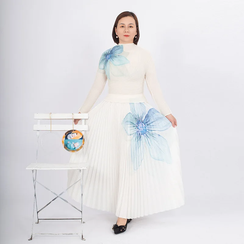 Pleated Women's 2023 New Printed Corn Pleated Long Sleeve Slim Slim Loose Large Size Women's Dress Set Summer Female Clothing
Pleated Women's 2023 New Printed Corn Pleated Long Sleeve Slim Slim Loose Large Size Women's Dress Set Summer Female Clothing