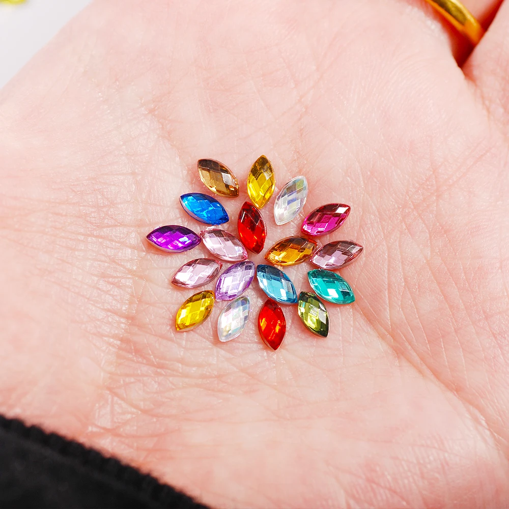 7x15mm 100 Pieces Acrylic Marquise Glitter Flat Rhinestones AB Color Jewelry Accessories Clothing Accessories DIY
7x15mm 100 Pieces Acrylic Marquise Glitter Flat Rhinestones AB Color Jewelry Accessories Clothing Accessories DIY