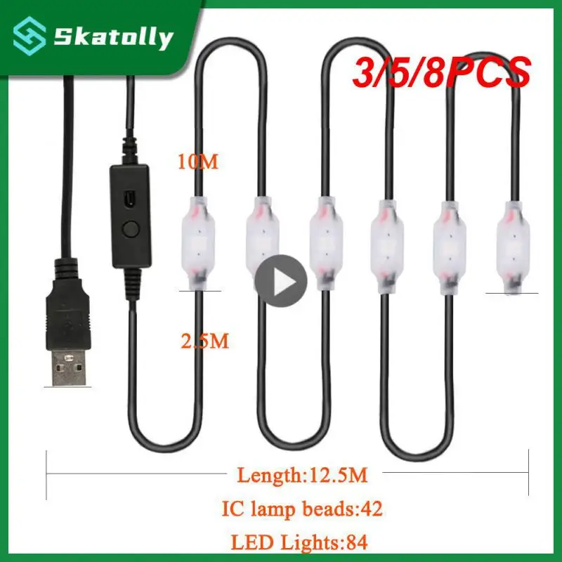 3/5/8PCS Decorative Lighting. Led 12.5m Atmosphere Light Voice Control Waterproof Atmosphere Light String 5050rgb 
3/5/8PCS Decorative Lighting. Led 12.5m Atmosphere Light Voice Control Waterproof Atmosphere Light String 5050rgb
