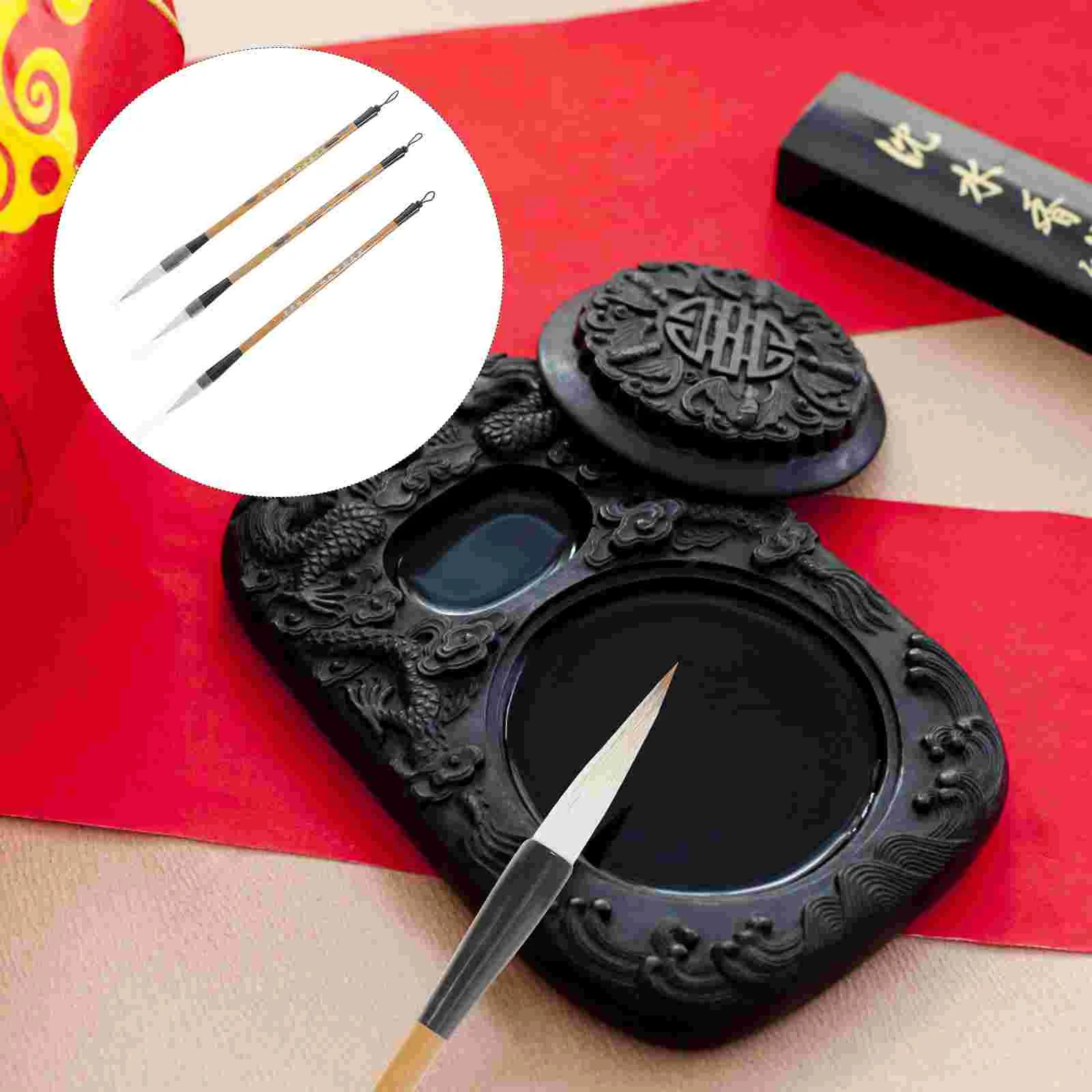 3 Pcs Brishes Writing Brush Students Chinese Calligraphy Traditional Painting Kits Beginners Portable Drawing Plum Tip pens
3 Pcs Brishes Writing Brush Students Chinese Calligraphy Traditional Painting Kits Beginners Portable Drawing Plum Tip pens