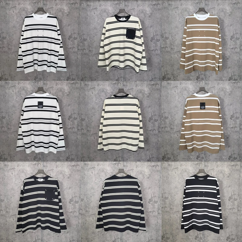 Stripe MM6 Margiela T-Shirt Men Women 1:1 Best Quality Black White Long Sleeved Tee Top
Stripe MM6 Margiela T-Shirt Men Women 1:1 Best Quality Black White Long Sleeved Tee Top