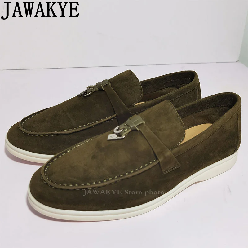 Men's Classic Nude Loafers Shoes Flat Walk Shoes Real Suede Rubber Sole Slip-on Formal Brand Shoes Hot Sale Unisex Flat Shoes
Men's Classic Nude Loafers Shoes Flat Walk Shoes Real Suede Rubber Sole Slip-on Formal Brand Shoes Hot Sale Unisex Flat Shoes
