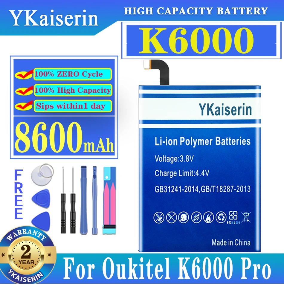 YKaiserin K 6000 8600mAh Replacement Battery For Oukitel K6000 Pro K6000Pro New Battery + Track Code
YKaiserin K 6000 8600mAh Replacement Battery For Oukitel K6000 Pro K6000Pro New Battery + Track Code