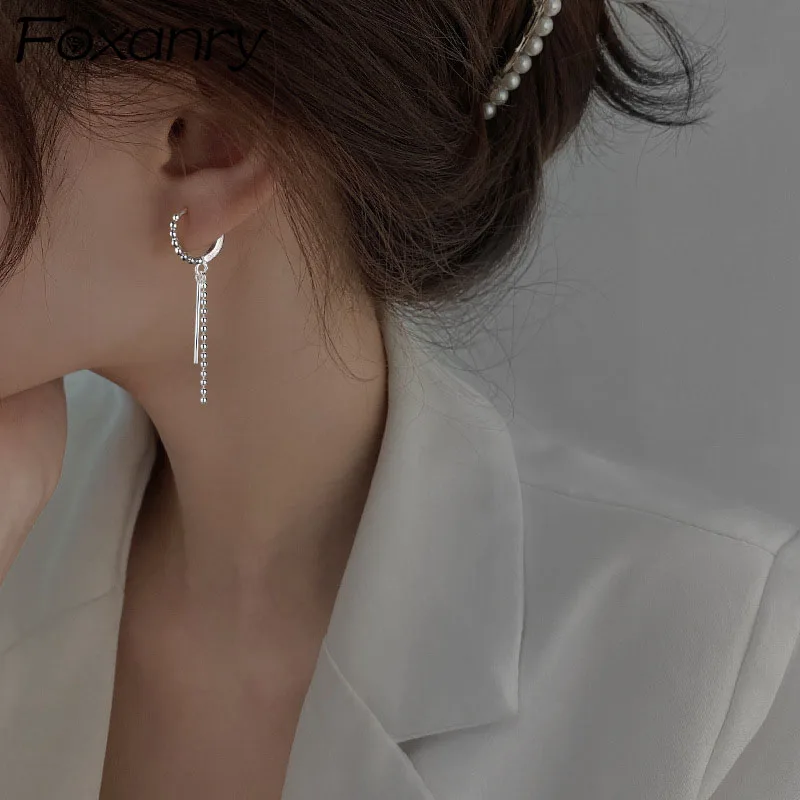 Evimi Prevent Allergy 925 Standard Silve Earrings Fashion Vintage Couple Simple Beads Tassel Chain Party Jewelry Birthday Gift
Evimi Prevent Allergy 925 Standard Silve Earrings Fashion Vintage Couple Simple Beads Tassel Chain Party Jewelry Birthday Gift