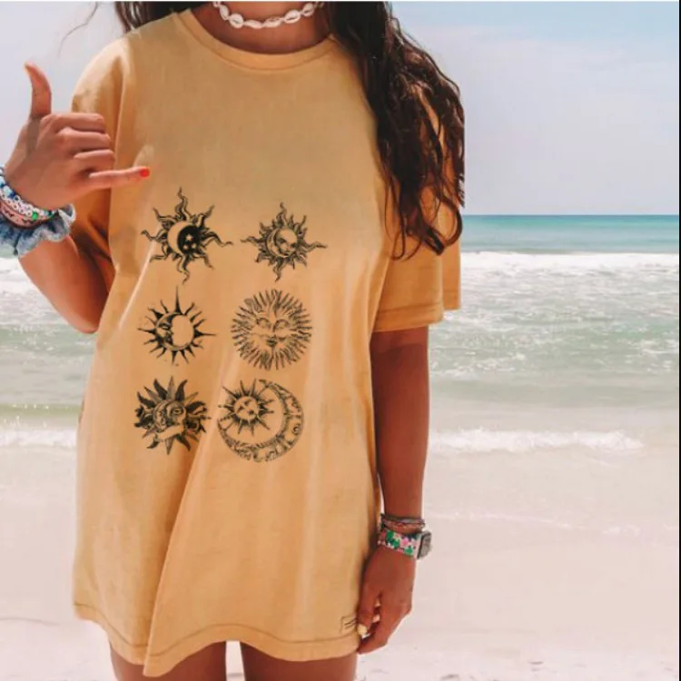 Harajuku Vintage Aesthetic Grunge Oversize Tee Hipsters Gothic Clothing New Women's Fashion Solar Eclipse Sun And Moon T-Shirt
Harajuku Vintage Aesthetic Grunge Oversize Tee Hipsters Gothic Clothing New Women's Fashion Solar Eclipse Sun And Moon T-Shirt